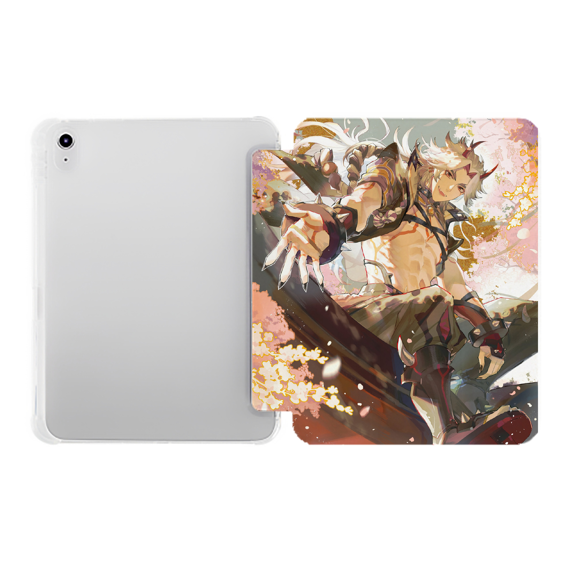 げんし神 genshin IPad ケース ペン収納付き 三つ折りスタンド PUレザー×シリコン 対応機種9.5/10.5/10.9インチ